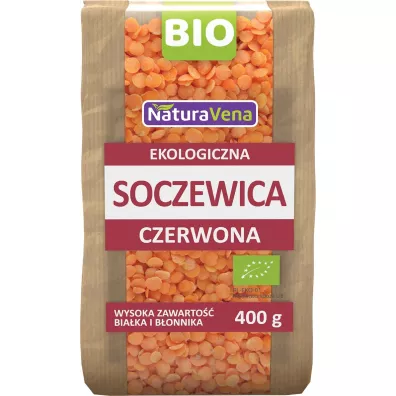 NaturaVena Soczewica czerwona 400 g Bio