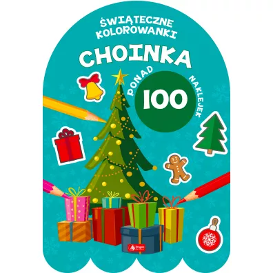Choinka. Kolorowanka z naklejkami