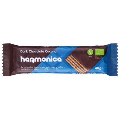 Harmonica Wafelek z kremem kokosowo - kakaowym w polewie czekoladowej 40 g Bio