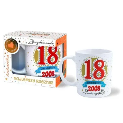 Kukartka Kubek Premium Urodziny 18