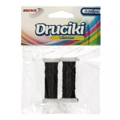 Brewis Druciki florystyczne czarne 20m