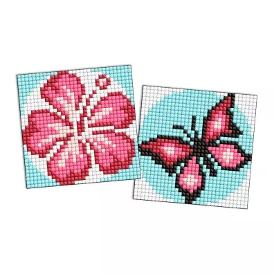 Diamentowa mozaika na naklejce IDEYKA 9x9 cm kids kolor r�owy