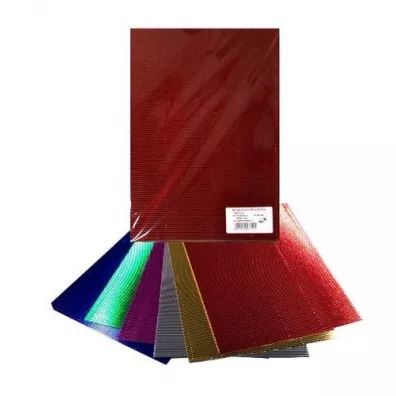 Galeria Hobby Tektura falista kolorowa metaliczna 25x35 cm, 6 arkuszy