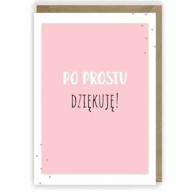 Cardie Kartka okoliczno�ciowa, eko koperta Dzi�kuj� K001