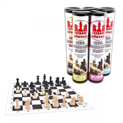 Chess World Roll Cylinder Chess Set, zestaw do gry w szachy, may rozmiar