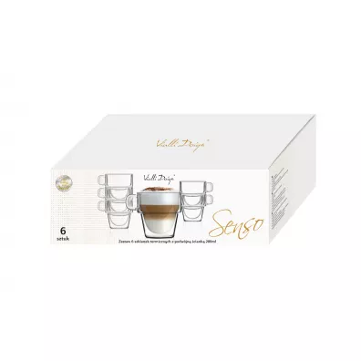 Vialli Design Komplet szklanek z podwjn ciank Senso 27442 6 x 280 ml
