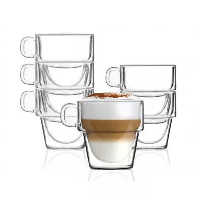 Vialli Design Komplet szklanek z podwjn ciank Senso 27442 6 x 280 ml