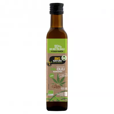 Big Nature Olej konopny t�oczony na zimno 500 ml Bio