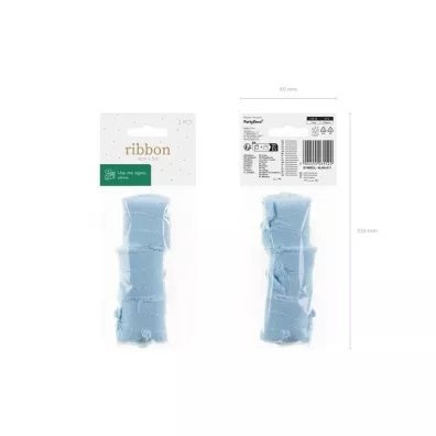 PartyDeco Wst��ka szyfonowa b��kit 40mm, 3 x 5m 15 m