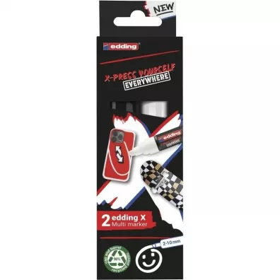 Edding Multi marker biay i czarny 2szt
