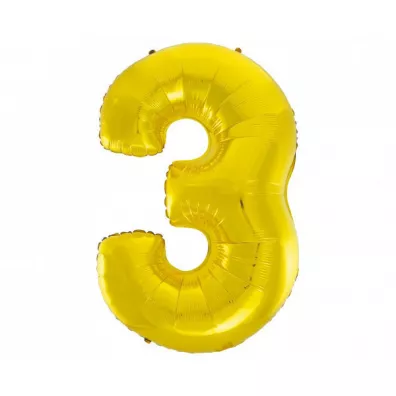 Godan Balon cyfra 3 zoty 85cm