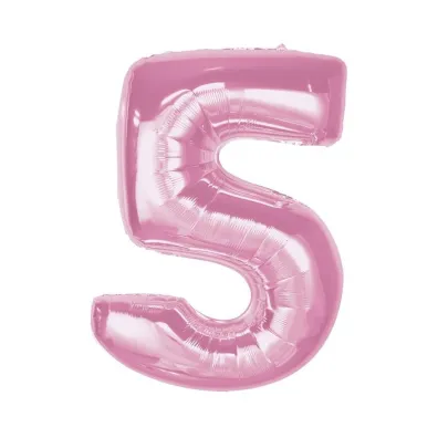 Godan Balon foliowy cyfra 5 jasnor�owa Smart 92cm