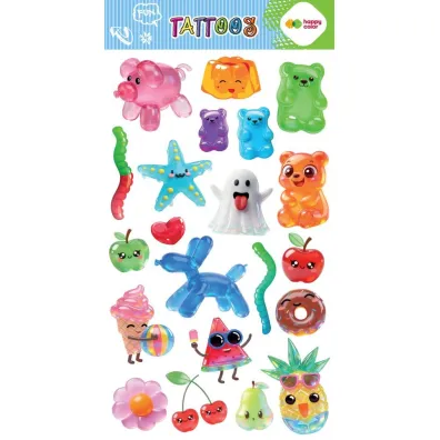 Tatua�e zmywalne Jelly Fun HAPPY COLOR