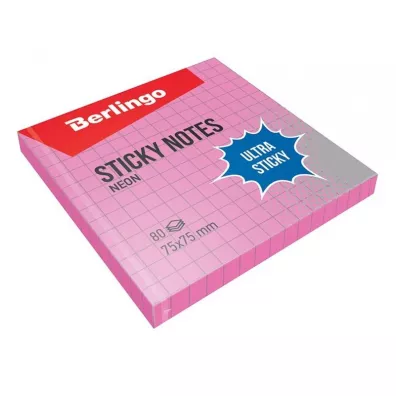 Berlingo Bloczek kartek samoprzylepnych r�owy 75x75 cm 80 kartek