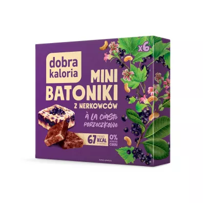 Dobra Kaloria Mini batoniki z nerkowcw a`la ciasto porzeczkowe 6 x 18 g
