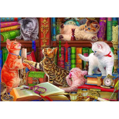 Puzzle 1000 Library Kittens 6000-5913 Eurographics