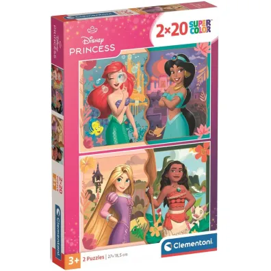Puzzle 2x20 el. SuperColor. Princess Clementoni