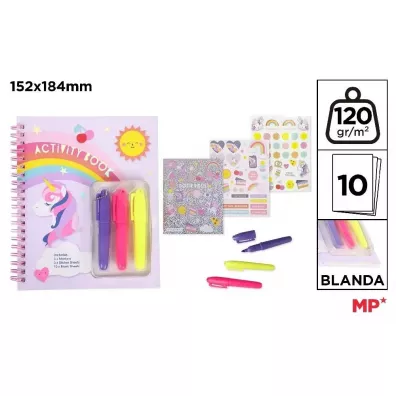 Mp Main Paper Zestaw do kolorowania z naklejkami Unicorn