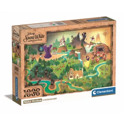 Puzzle 1000 el. Compact Story Maps Snow white Clementoni
