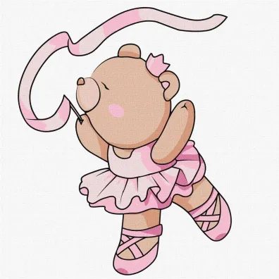 Malowanie po numerach - Balerina Kids 25x25cm Ideyka