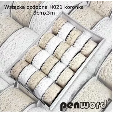 Penword Wst��ka ozdobna koronka 30mm, 20 x 3m