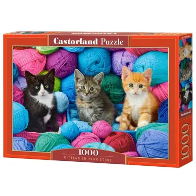 Puzzle 1000 el. Kittens in Yarn Store Castorland