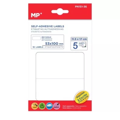 Mp Main Paper Etykiety samoprzylepne 53x100mm 5 szt.