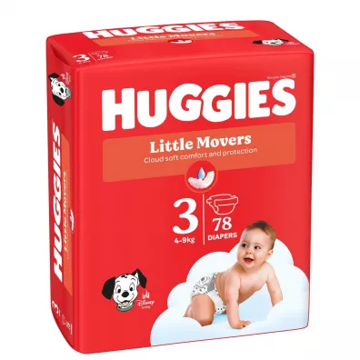 Huggies Pieluchy Little Movers 3 (4-9 kg) 78 szt.
