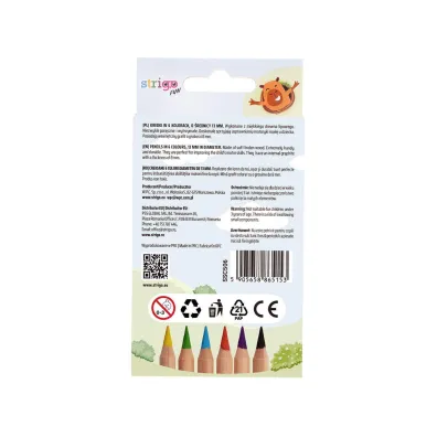 Kredki o��wkowe 12 kolor�w Jumbo Kapibara STRIGO SSC506