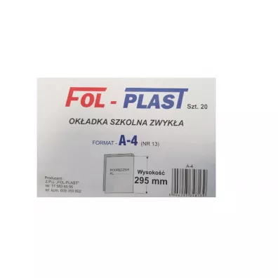 Fol-Plast Okadka na podrcznik A4 zwyka NR 13 20 szt.