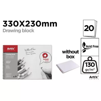 Artix Blok rysunkowy 33x23cm, 130g