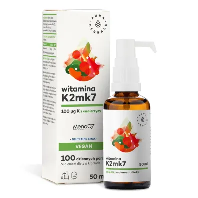 Aura Herbals Witamina K2 100 µg Vegan - suplement diety 50 ml