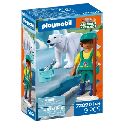 Playmobil Animals & Friends Nied�wied� polarny i�opiekun 72090
