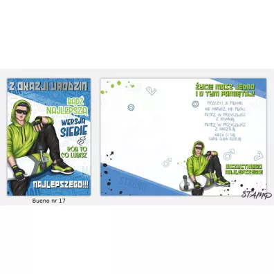 Stamp Karnet Bueno B6 + koperta wz�r nr 17 Urodziny