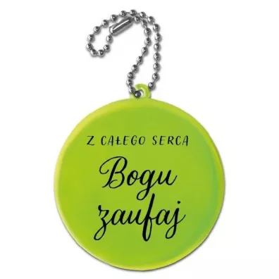 Zawieszka odblaskowa - Z ca�ego serca Bogu zaufaj