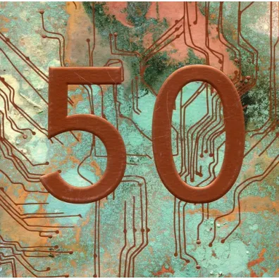 Museums & Galleries Karnet kwadrat z kopert� Urodziny 50
