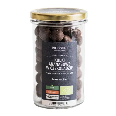 Kulki ananasowe w czekoladzie bezglutenowe