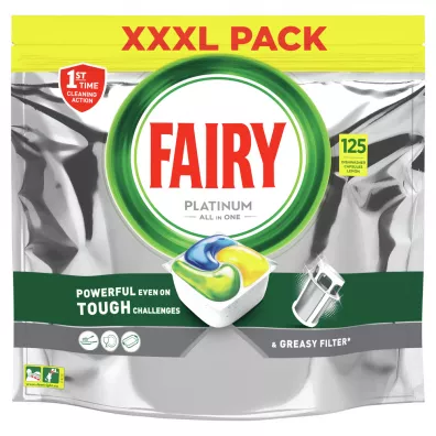 Fairy Tabletki do zmywarki Platinum All in One Cytryna kapsu�ki 125 szt.