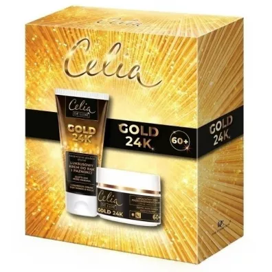 Celia Zestaw Komplet De Luxe Gold 24K krem do twarzy 60+ + krem do r�k 50 ml + 80 ml