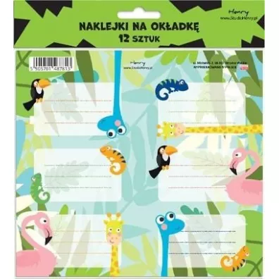 Henry Naklejki na zeszyty - yrafa (12szt)