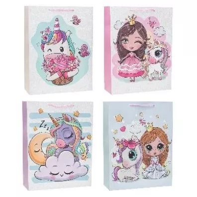 Rozette Torebka z brokatem Unicorn 31x42x12cm mix