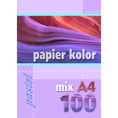 Kreska Papier ksero kolor pastelowy A4 100 kartek