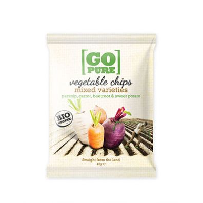 GoPure Chipsy warzywne mix bezglutenowe 40 g Bio