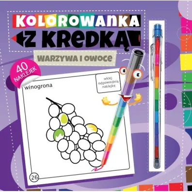 Kolorowanka z kredk�. Warzywa i owoce