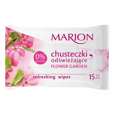 Marion Refreshing Wipes chusteczki od�wie�aj�ce Flower Garden 15 szt.