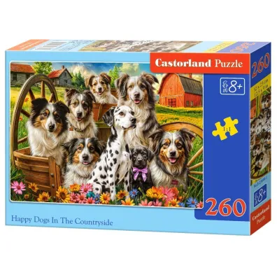 Puzzle 260 el. Happy Dogs In The Countryside Castorland
