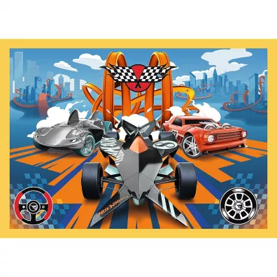 Puzzle 4w1 Pojazdy Hot Wheels TREFL