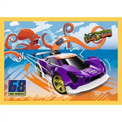 Puzzle 4w1 Pojazdy Hot Wheels TREFL
