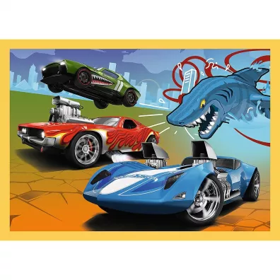 Puzzle 4w1 Pojazdy Hot Wheels TREFL