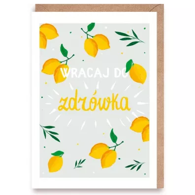 Cardie Kartka okoliczno�ciowa �yczenia zdrowia cytryny